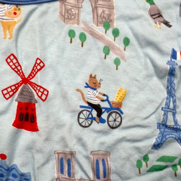 Little Sleepies Blue Weekend in Paris Top - Picture 3 of 5